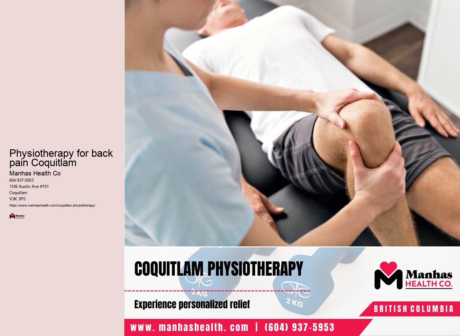 Best Physiotherapists in Physiotherapy for back pain Coquitlam
