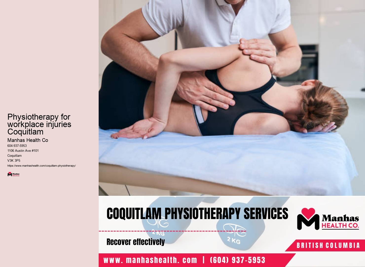 Exercise rehabilitation physiotherapy Physiotherapy for workplace injuries Coquitlam