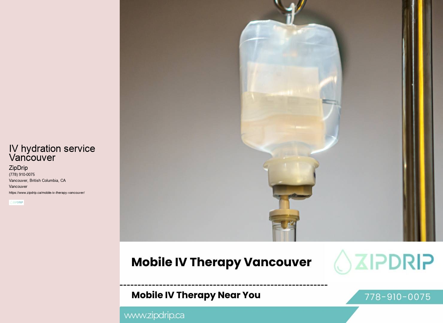 In-home IV service IV hydration service Vancouver