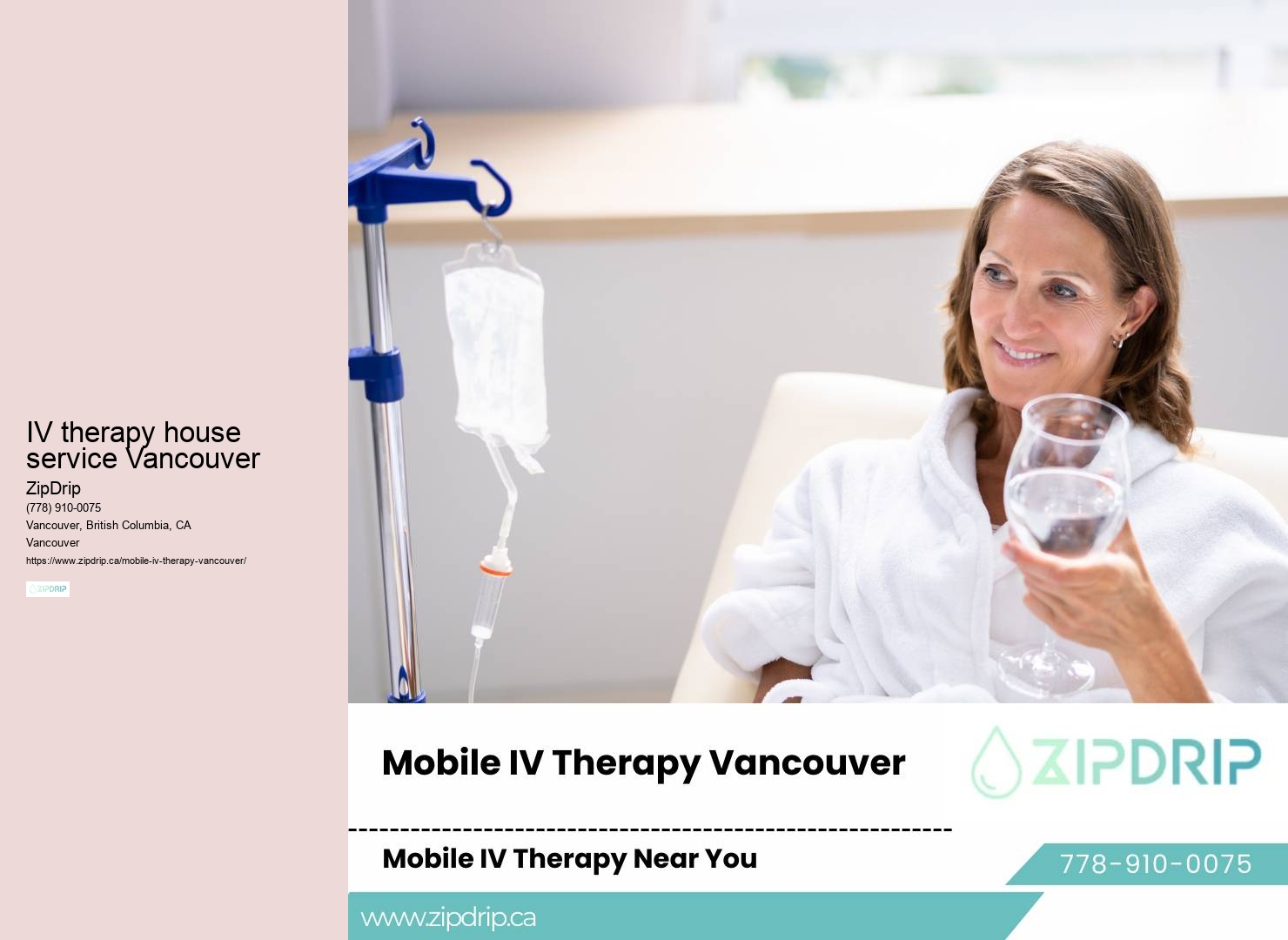 IV therapy house service Vancouver home IV drip