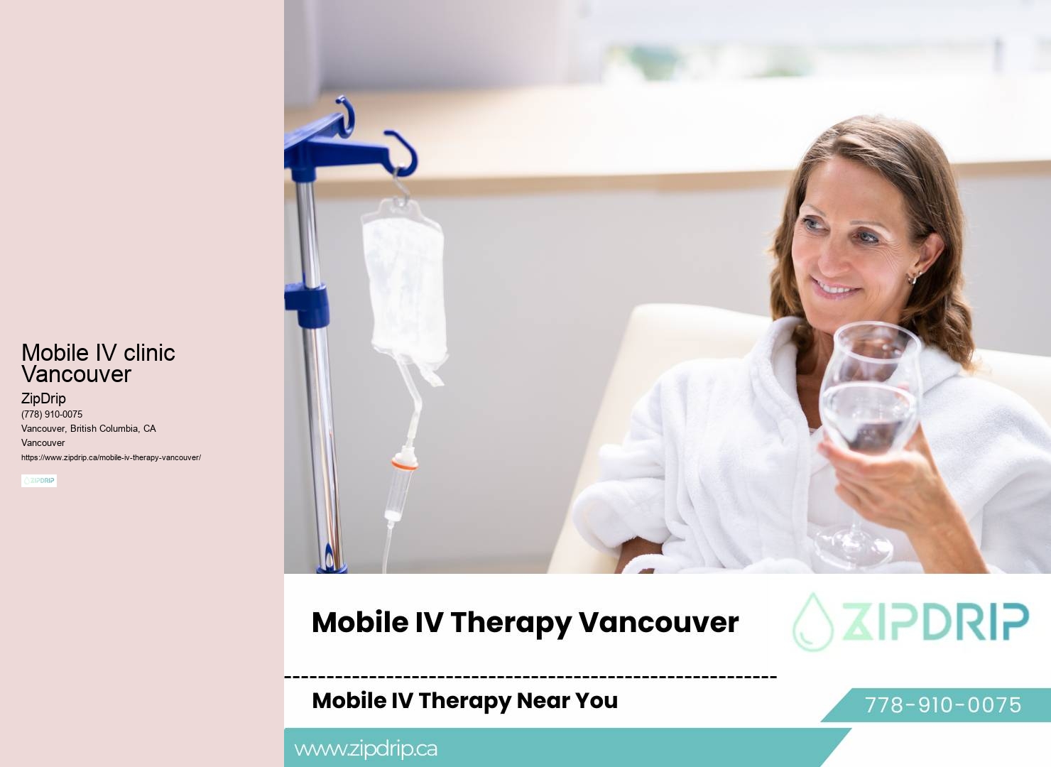 Mobile IV clinic Vancouver vitamin drip service