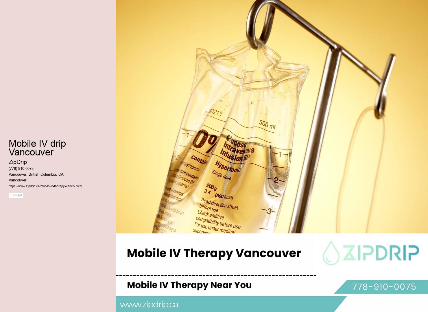 Mobile IV drip Vancouver IV drip treatments