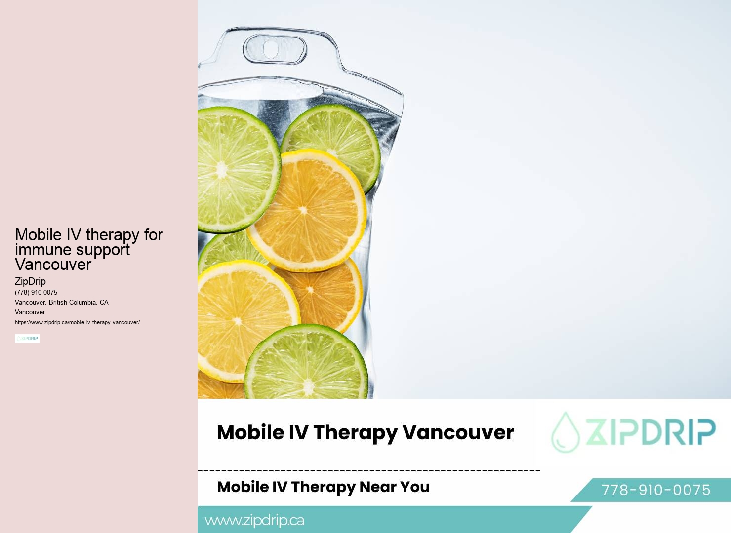Mobile IV treatment flu therapy Mobile IV therapy for immune support Vancouver