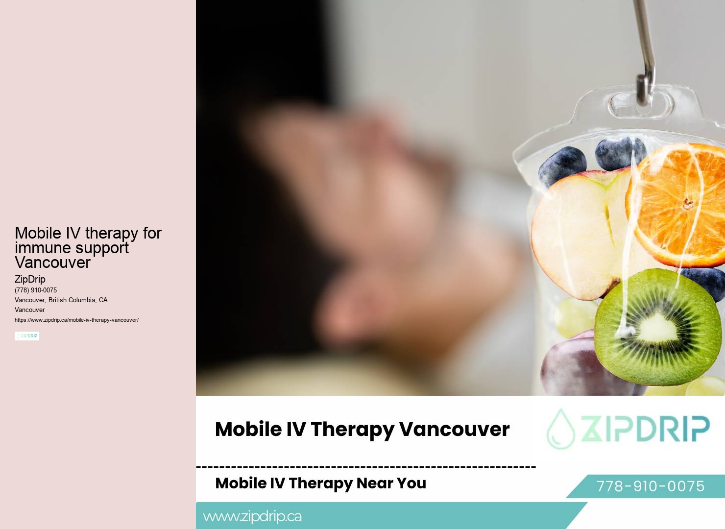 Mobile IV therapy for immune support Vancouver on-demand IV therapy
