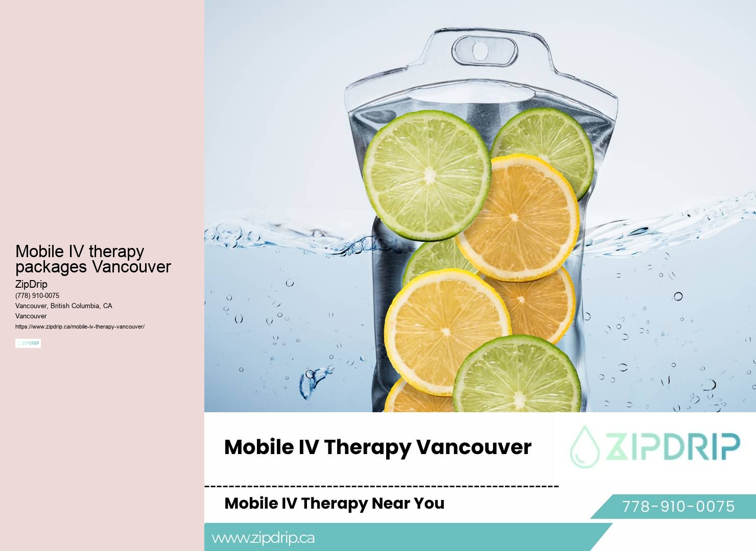 Boost immune health with IV Mobile IV therapy packages Vancouver