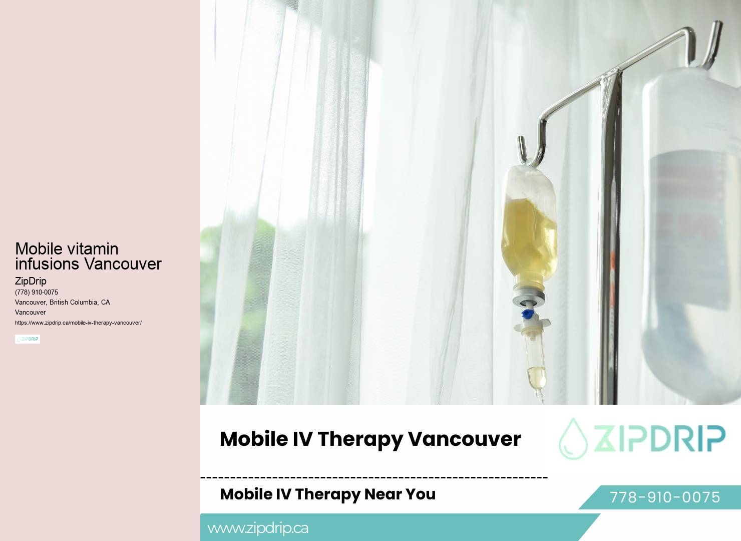 IV therapy for vitality and wellness Mobile vitamin infusions Vancouver