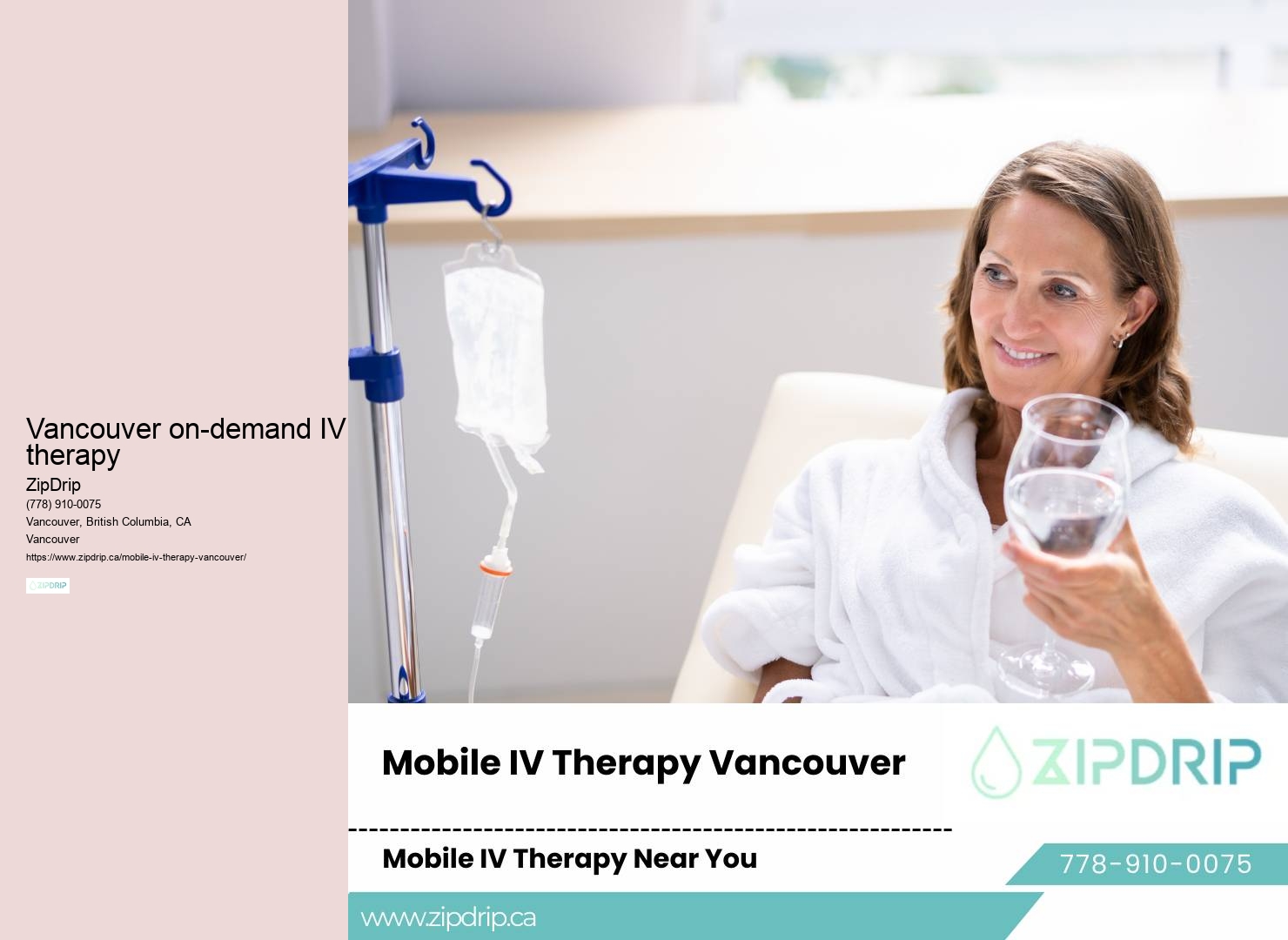 Vancouver on-demand IV therapy IV hydration therapy service