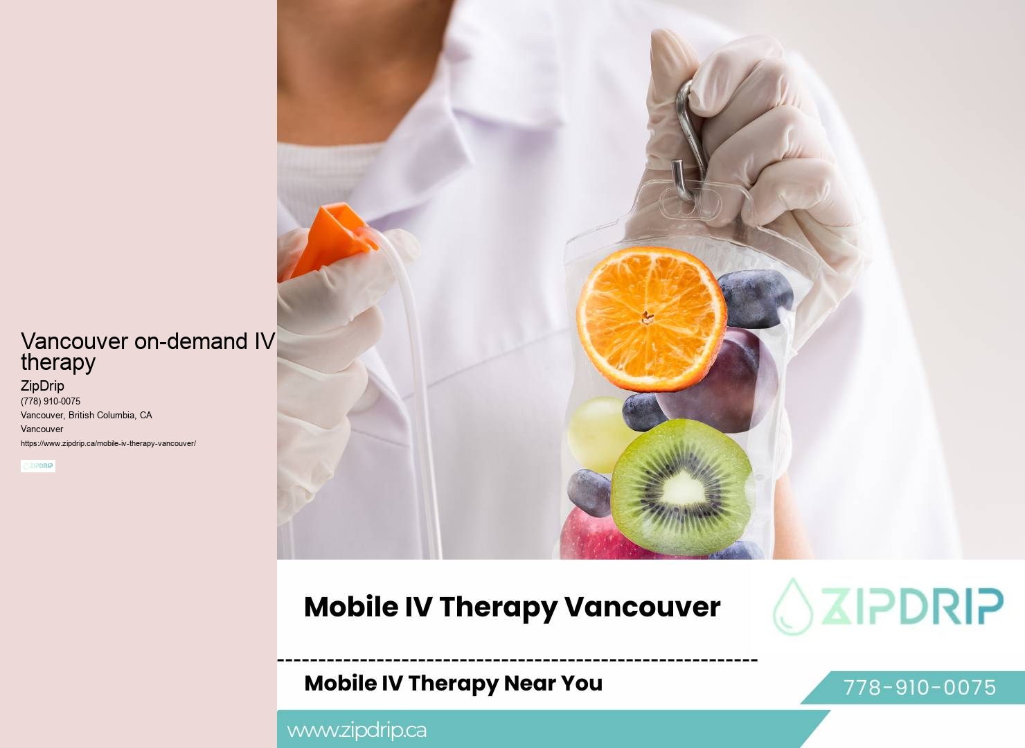 IV drip delivery Vancouver on-demand IV therapy