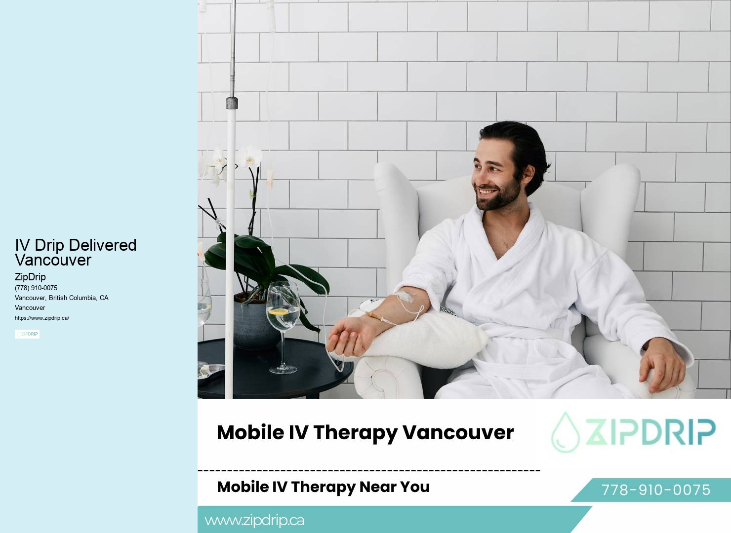 Mobile IV Therapy for Hair and Skin Health IV Drip Delivered Vancouver