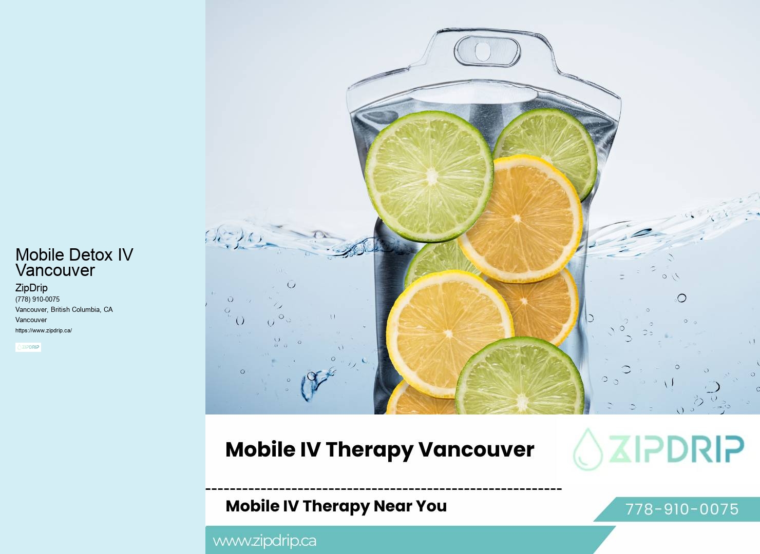 Mobile IV Therapy Packages Mobile Detox IV Vancouver