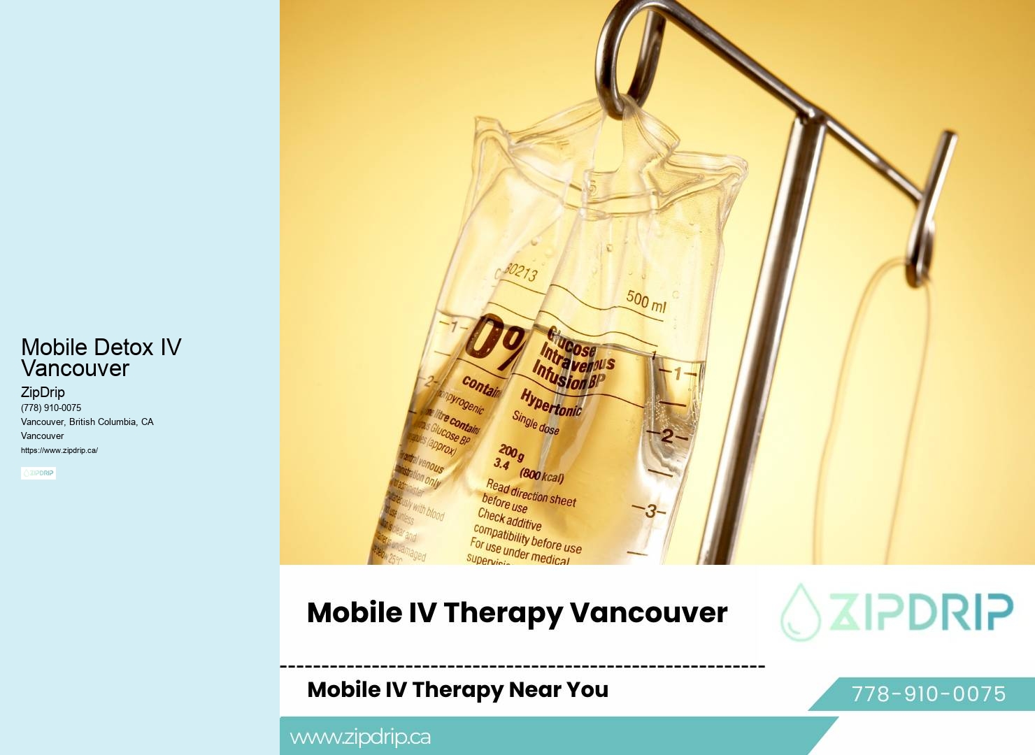 Mobile IV therapy for dehydration Mobile Detox IV Vancouver