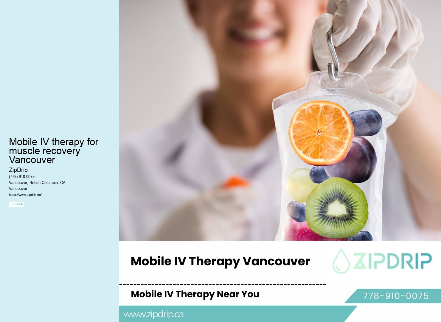 Mobile Rehydration IV Therapy Mobile IV therapy for muscle recovery Vancouver