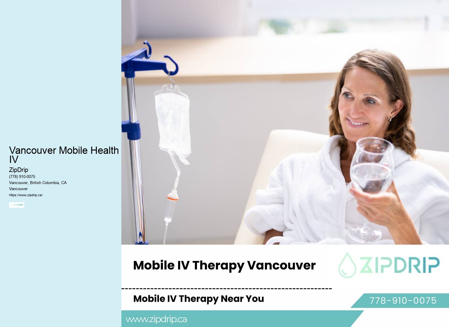 Mobile IV Hydration Support Vancouver Mobile Health IV