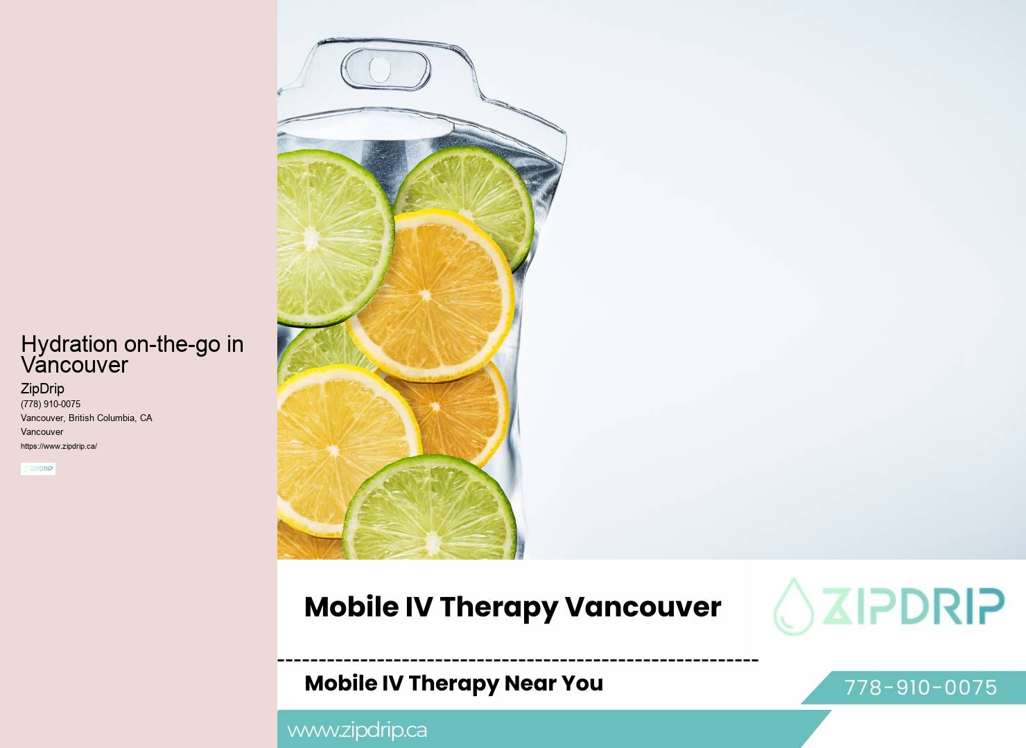 IV therapy for hydration and recovery in Vancouver
