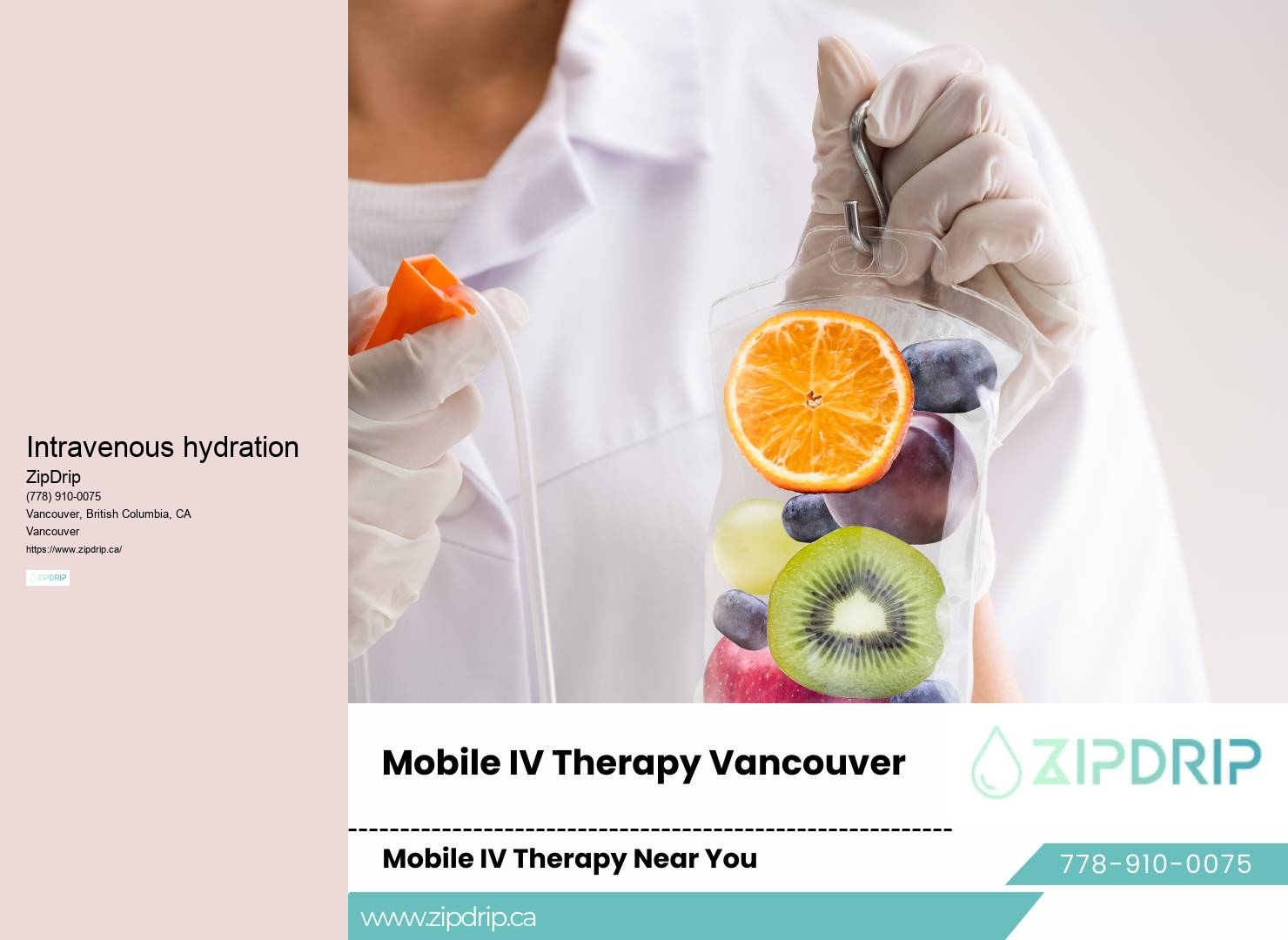 Mobile IV hydration for hydration and relaxation in Vancouver