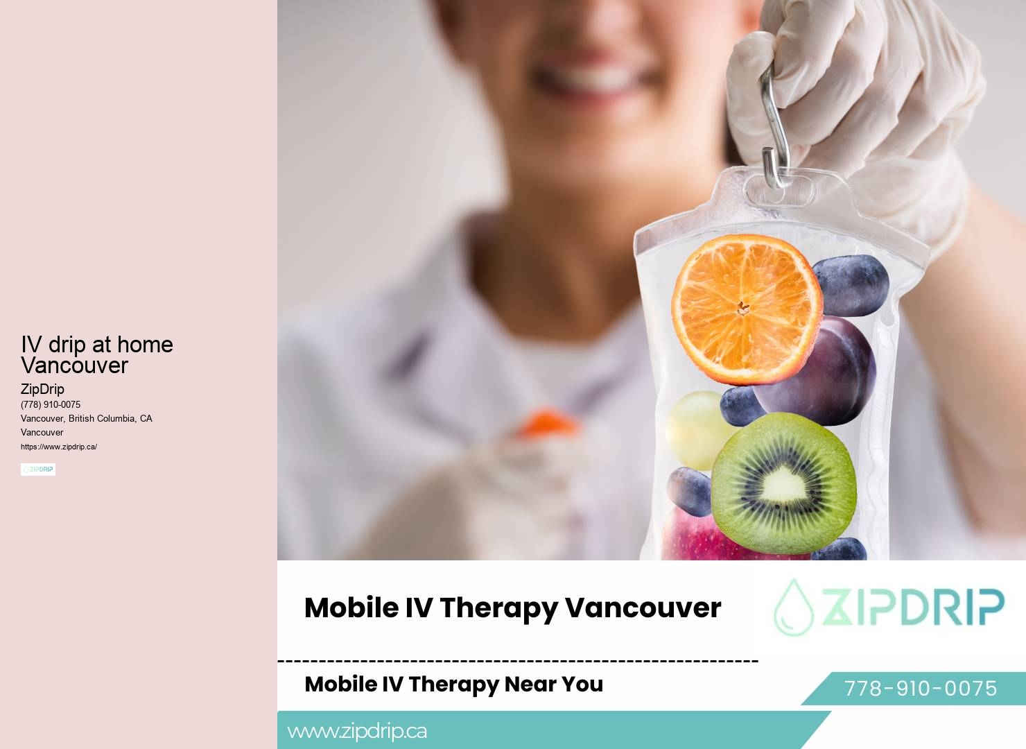Mobile IV drip service