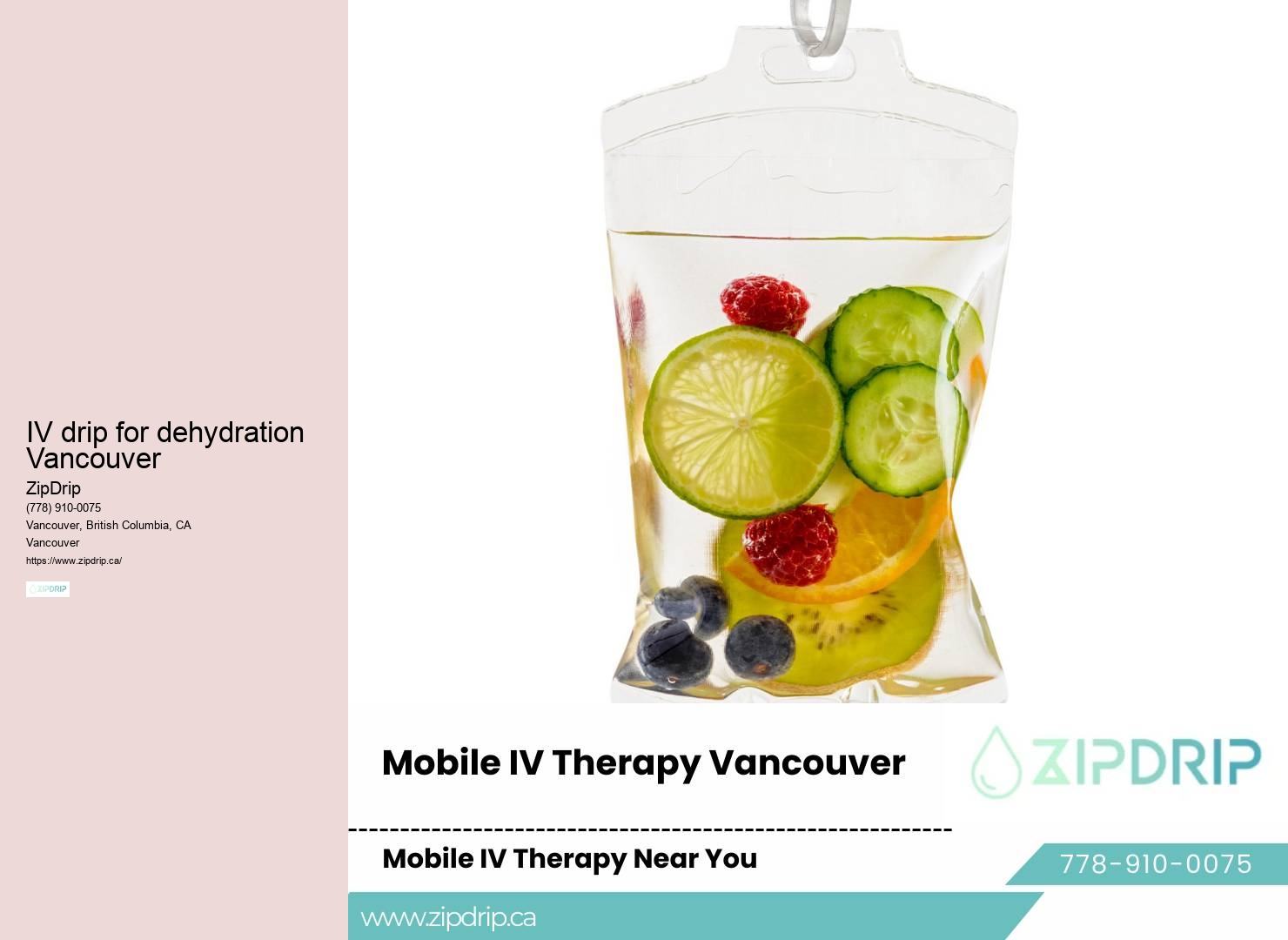 IV infusion for immune system boost and wellness in Vancouver