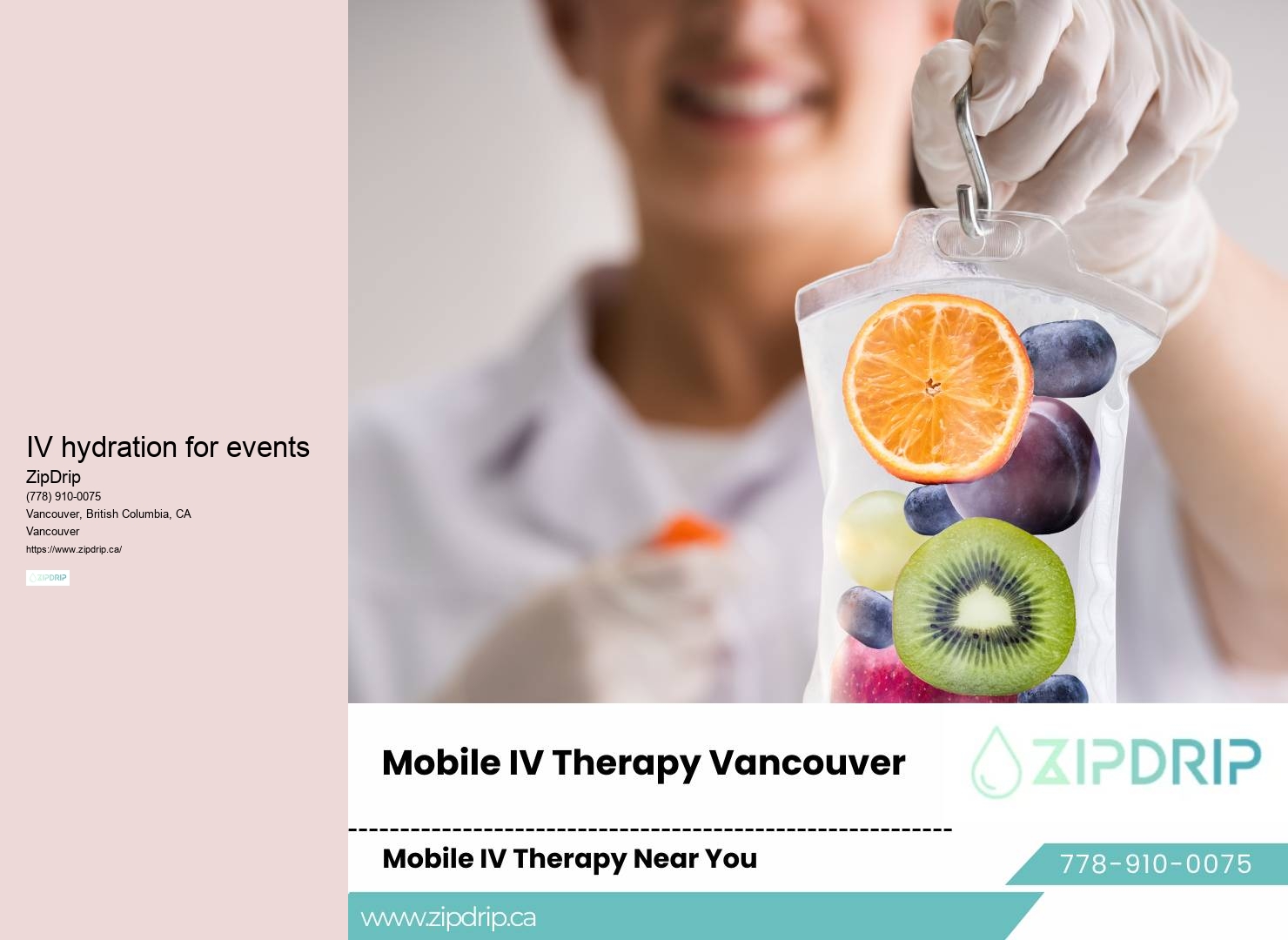 IV therapy for boosting recovery after surgery in Vancouver