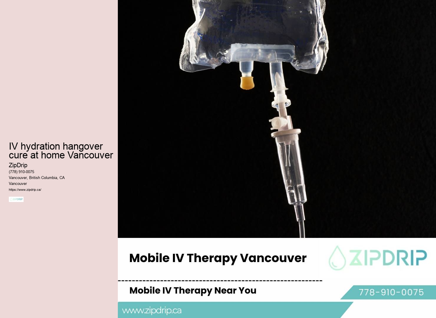 Mobile IV hydration for recovery after long flights to Vancouver
