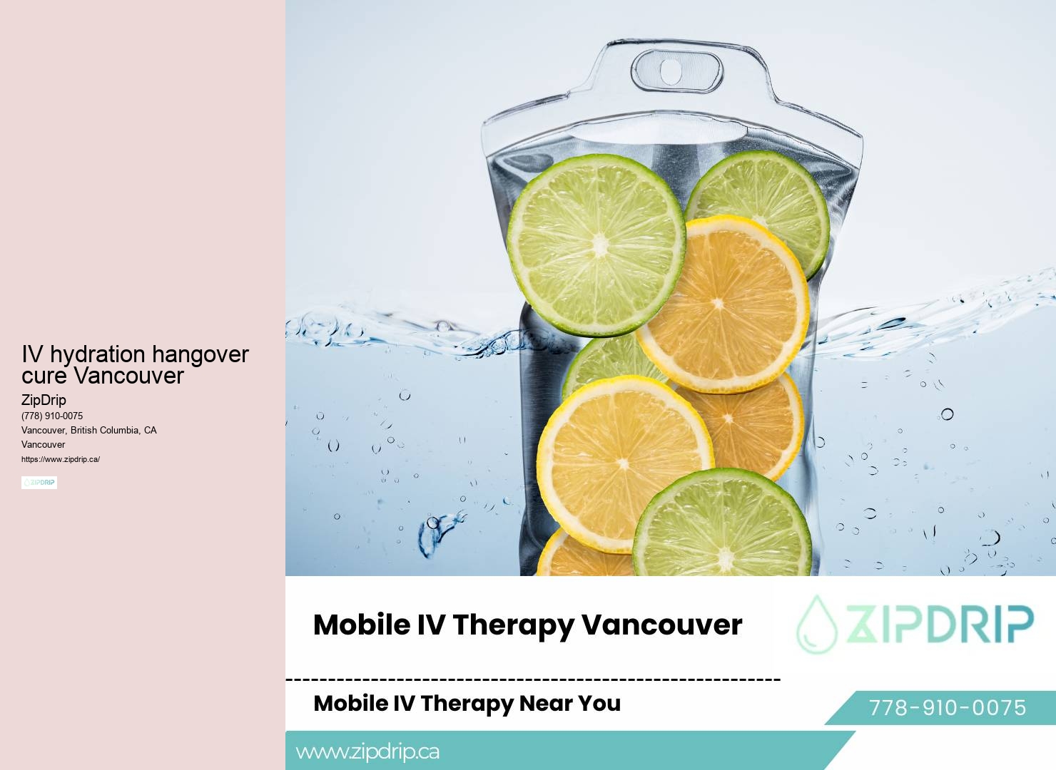 Mobile IV therapy for relaxation in Vancouver