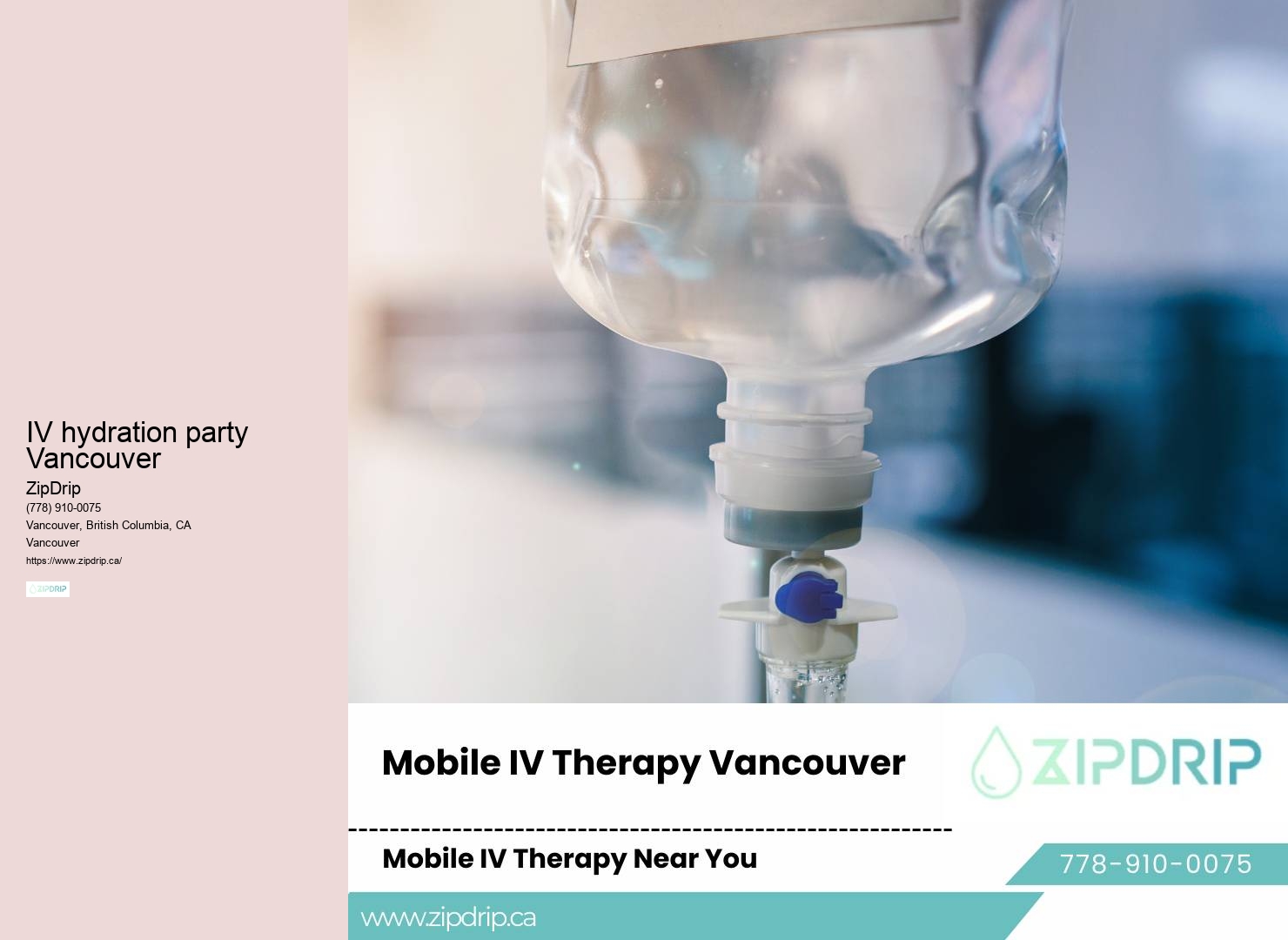 Mobile IV therapy for dehydration prevention Vancouver