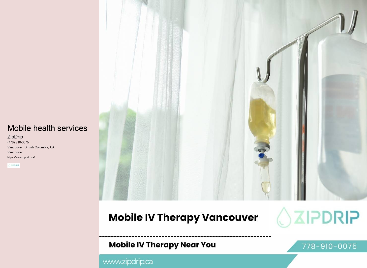 IV fluid delivery on demand Vancouver