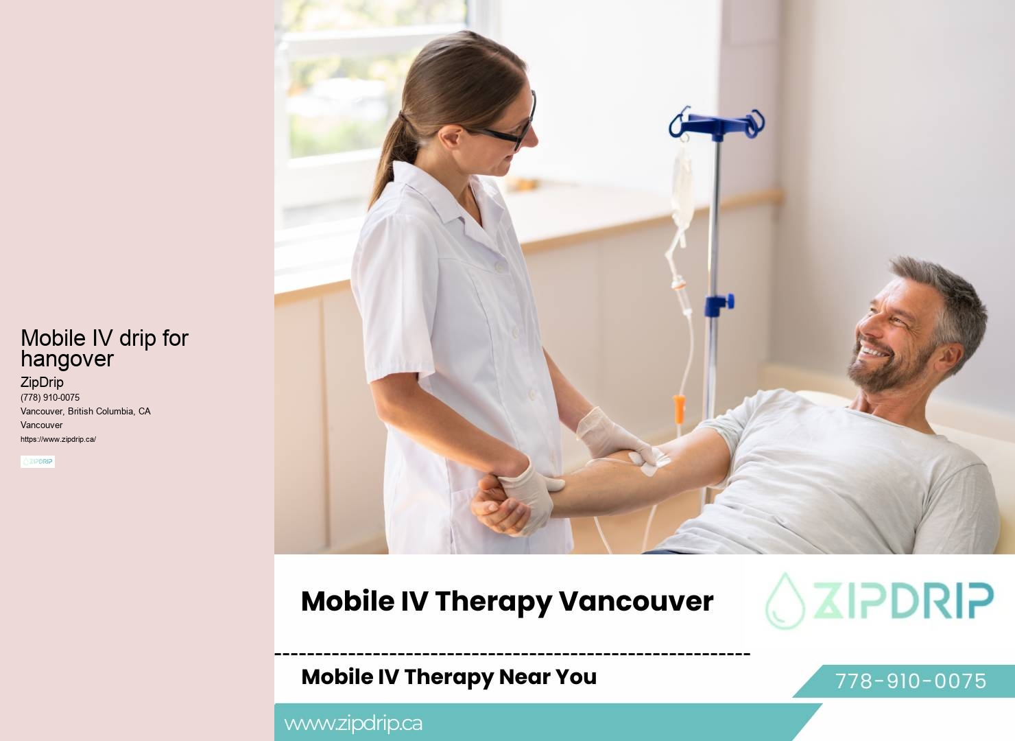Vitamin drip therapy at home Vancouver