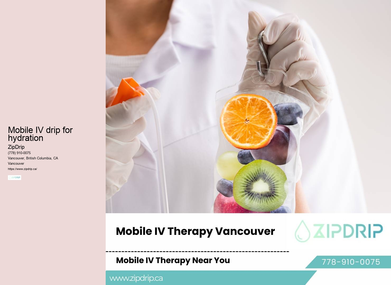 Vancouver IV hydration for skin hydration and glow