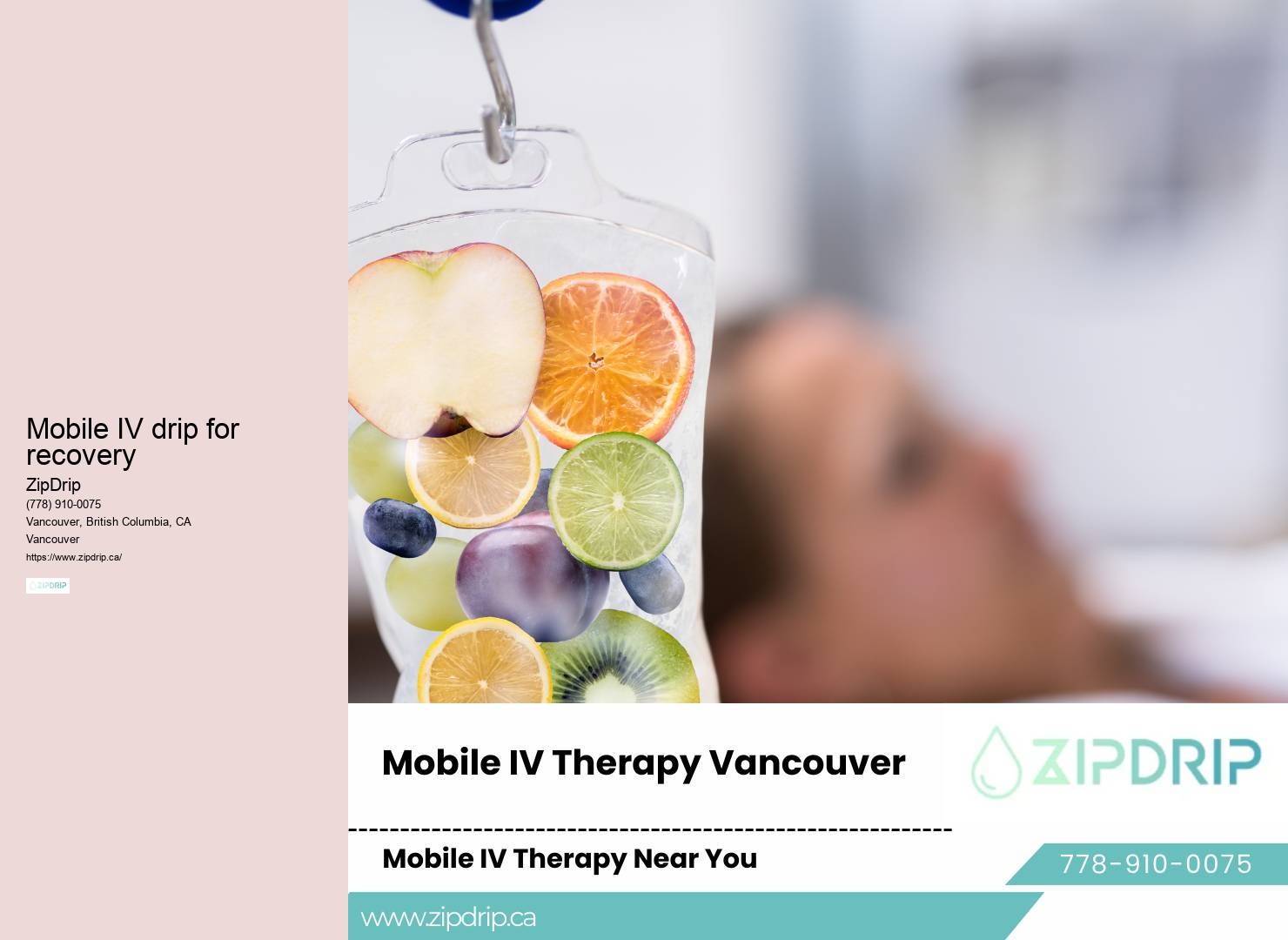 Mobile IV therapy for hangover cure Vancouver