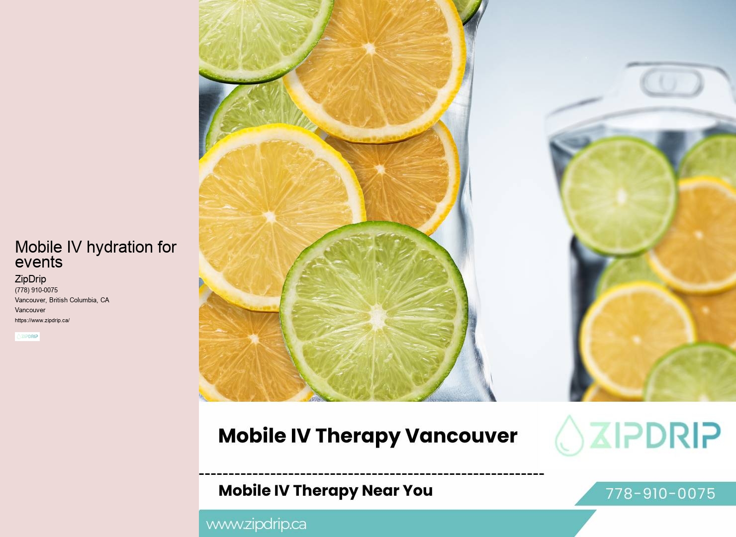 Vitamin drip therapy party Vancouver