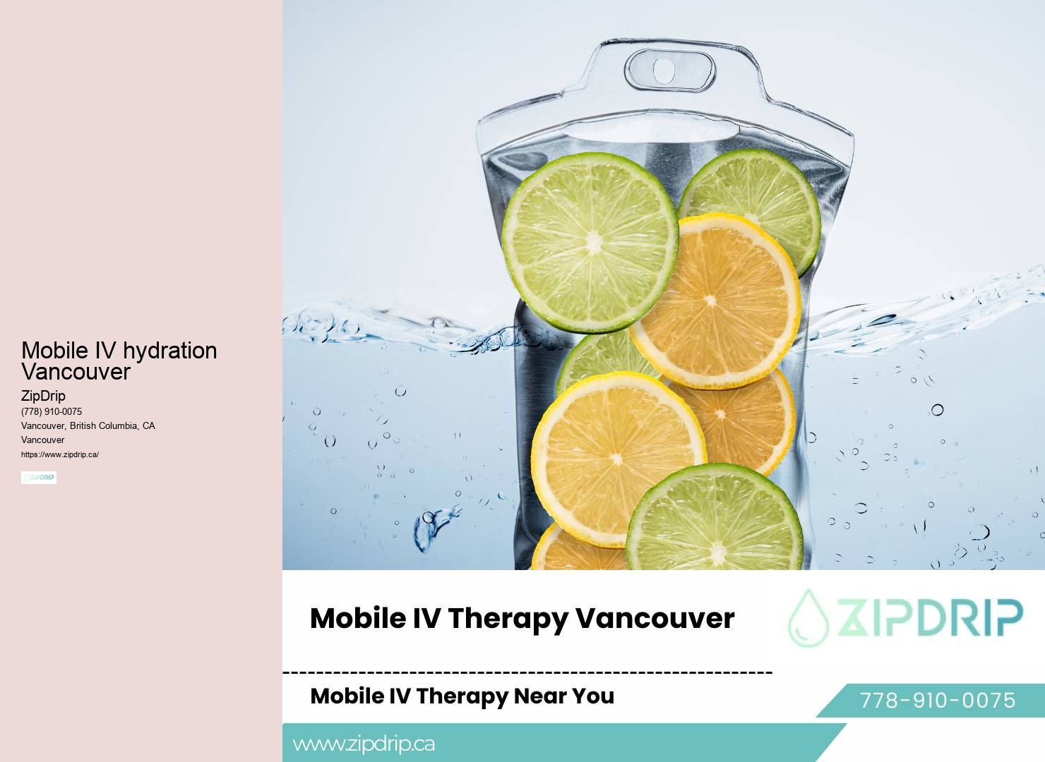 Mobile IV therapy for hydration and detoxification in Vancouver