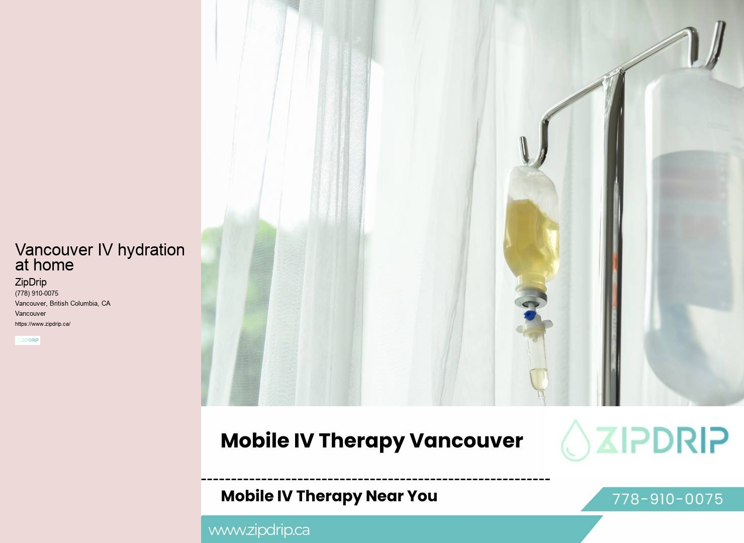 IV drip for hydration and rejuvenation in Vancouver