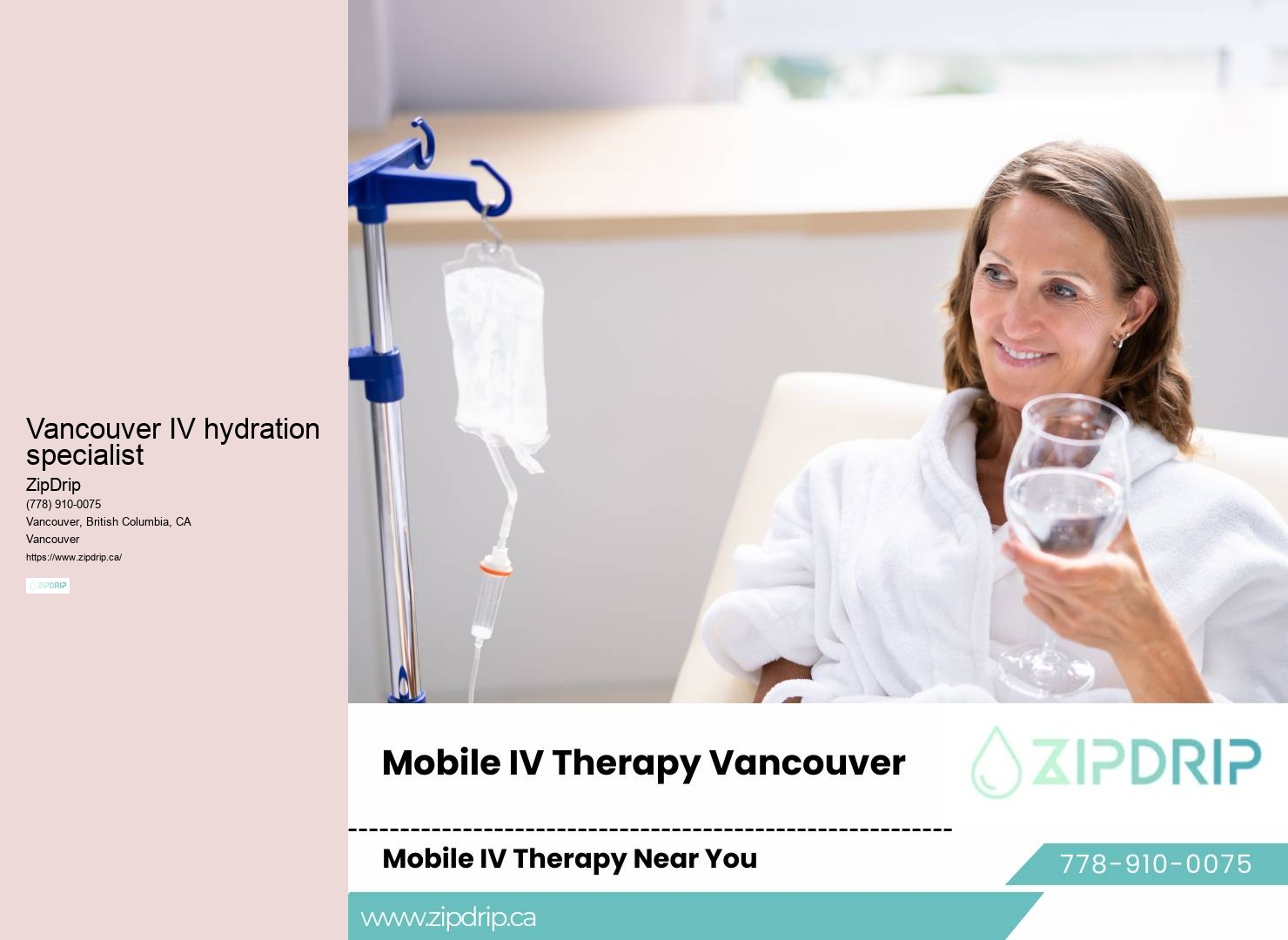 Vancouver IV drip for beauty and skincare enhancement