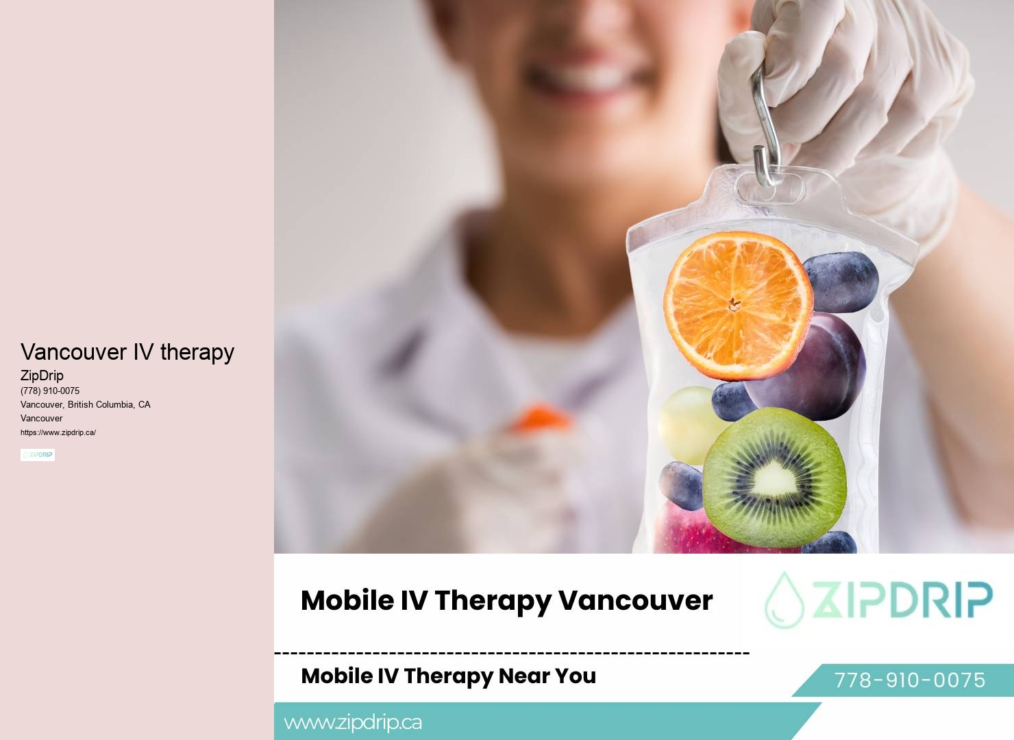 IV drip for hydration and rejuvenation in Vancouver