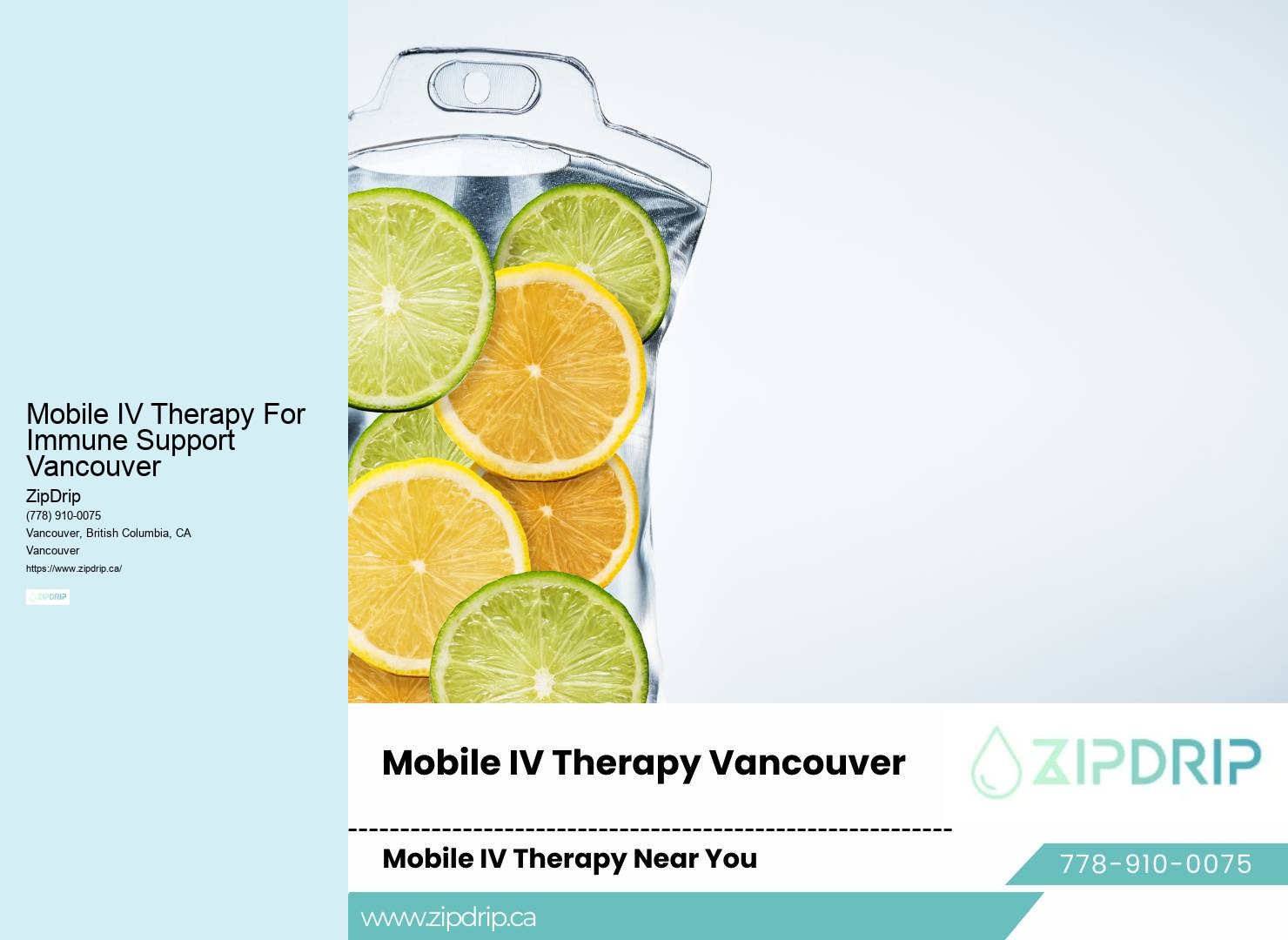IV Therapy for Skin Health Mobile IV Therapy For Immune Support Vancouver