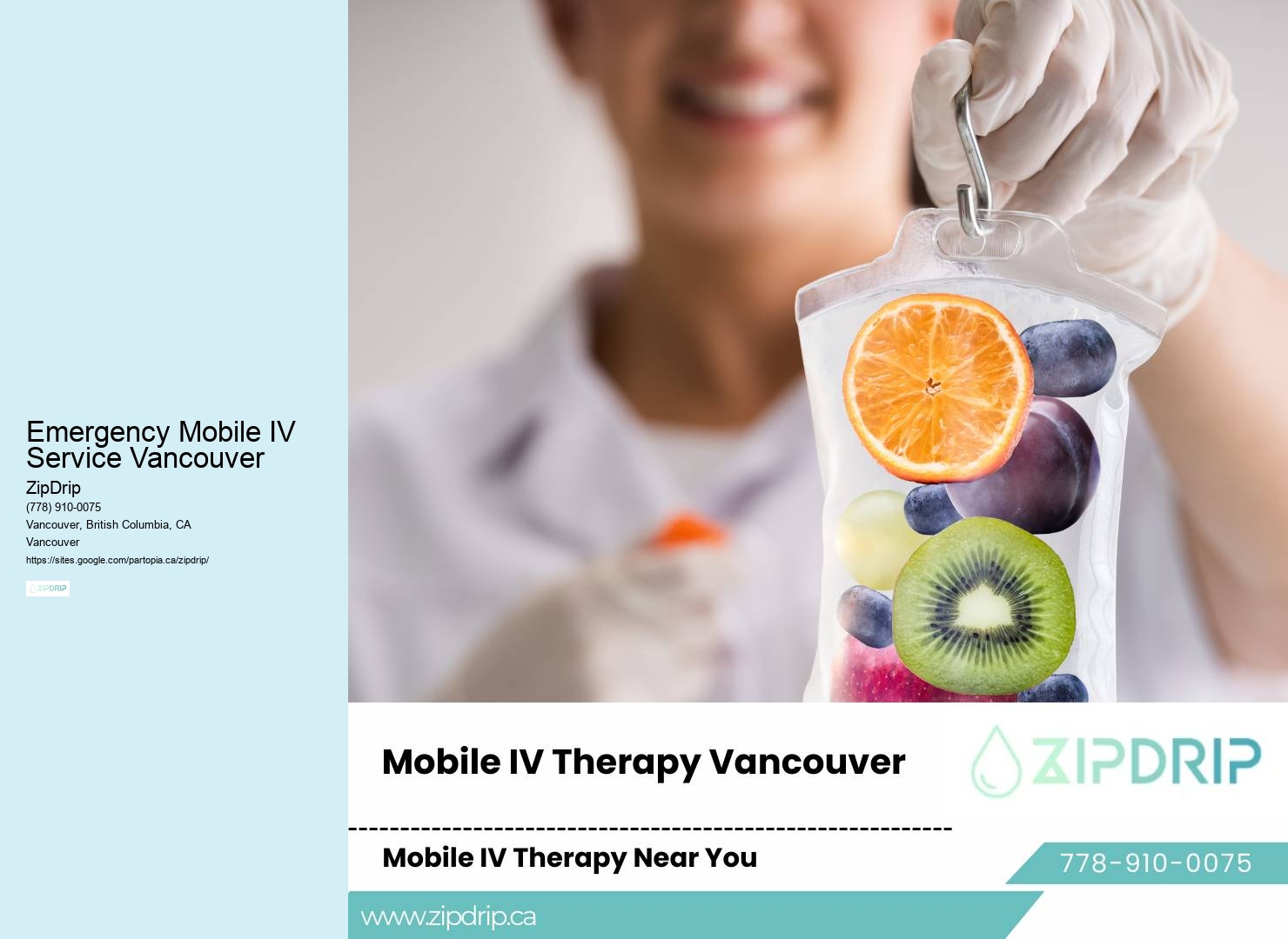 Mobile IV Therapy for Fatigue Emergency Mobile IV Service Vancouver