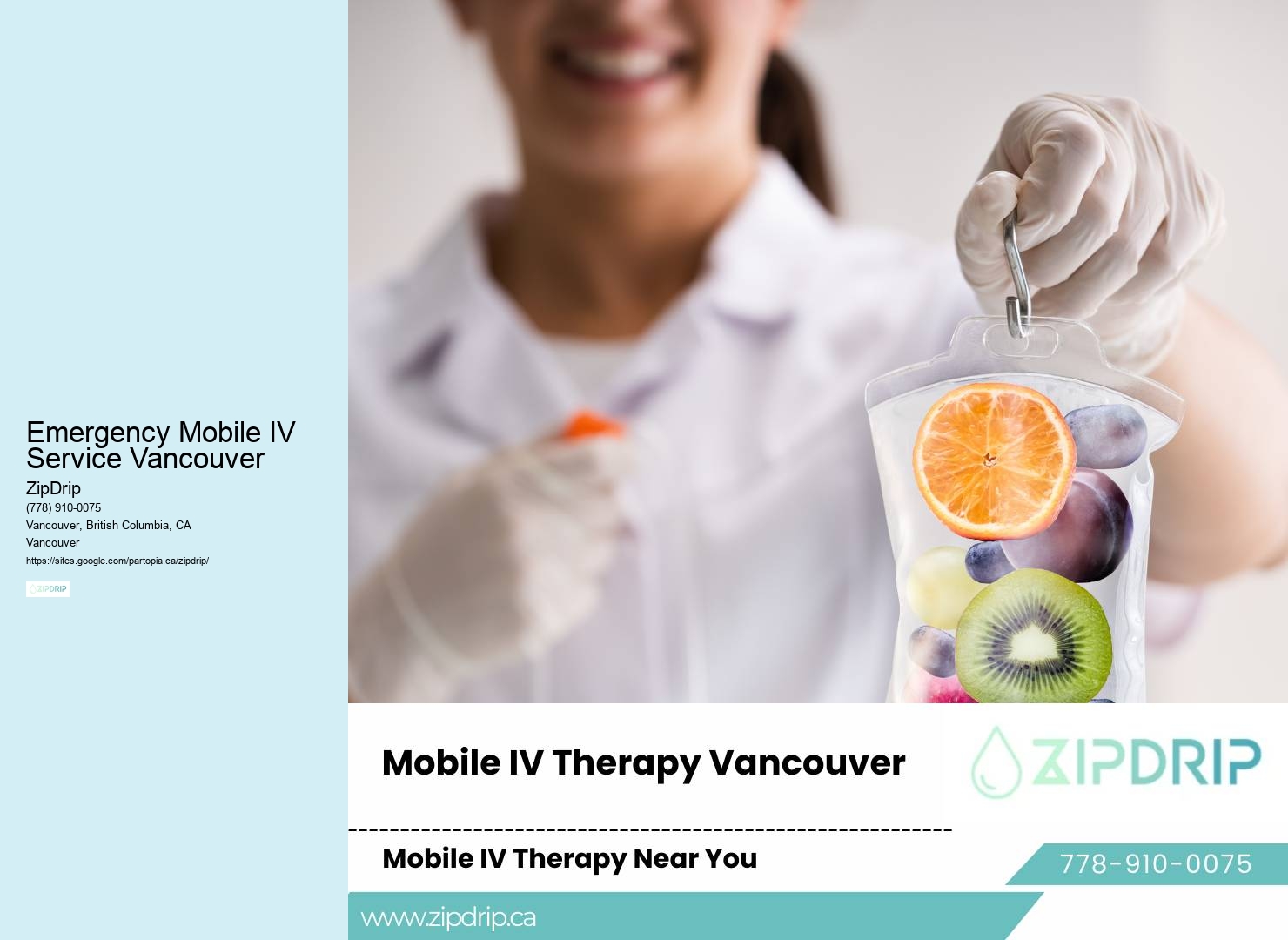 Mobile IV Treatment At Home Emergency Mobile IV Service Vancouver