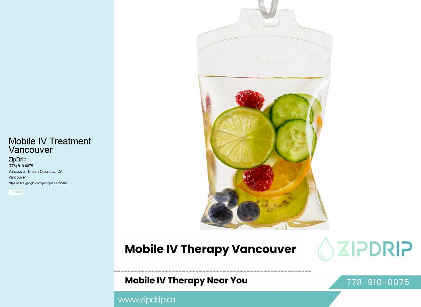 Emergency Mobile IV Therapy Mobile IV Treatment Vancouver