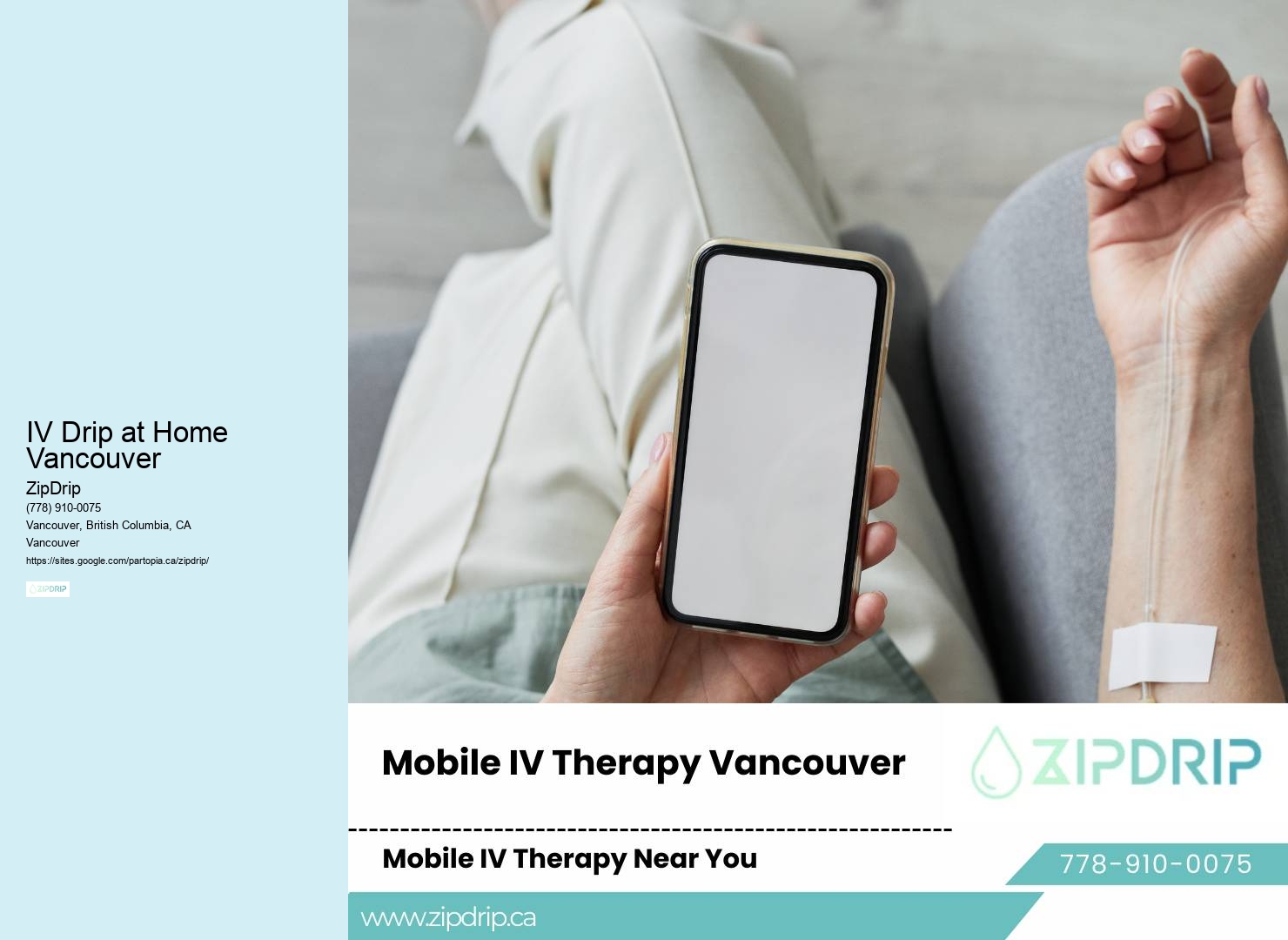 Mobile IV Therapy for Health Events IV Drip at Home Vancouver