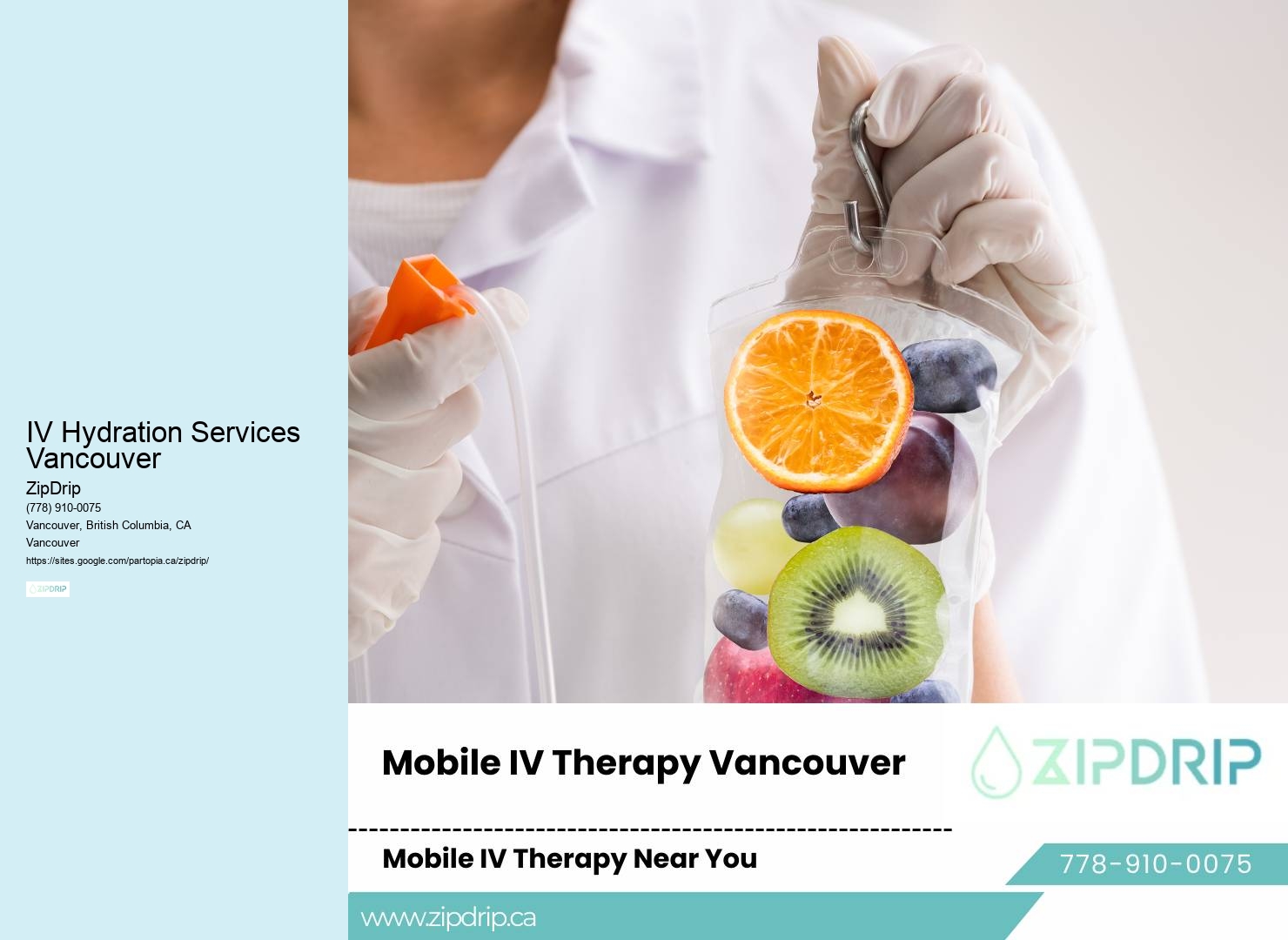 Mobile IV Therapy for Detox IV Hydration Services Vancouver