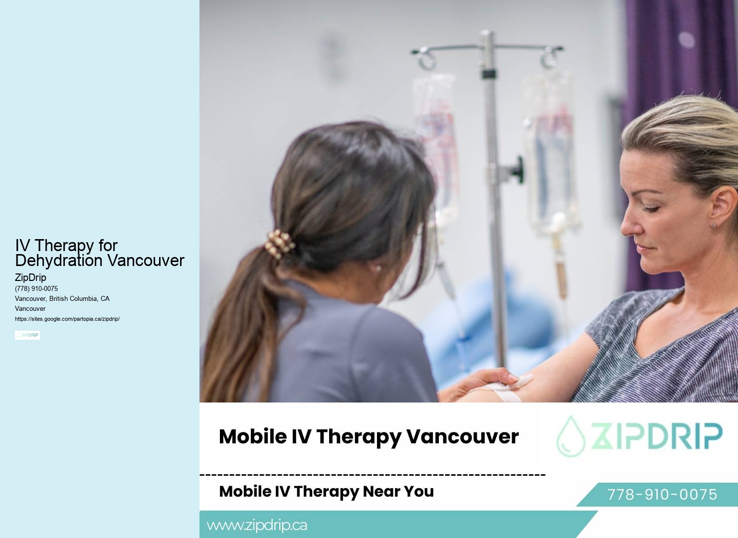Mobile Vitamin IV Therapy IV Therapy for Dehydration Vancouver