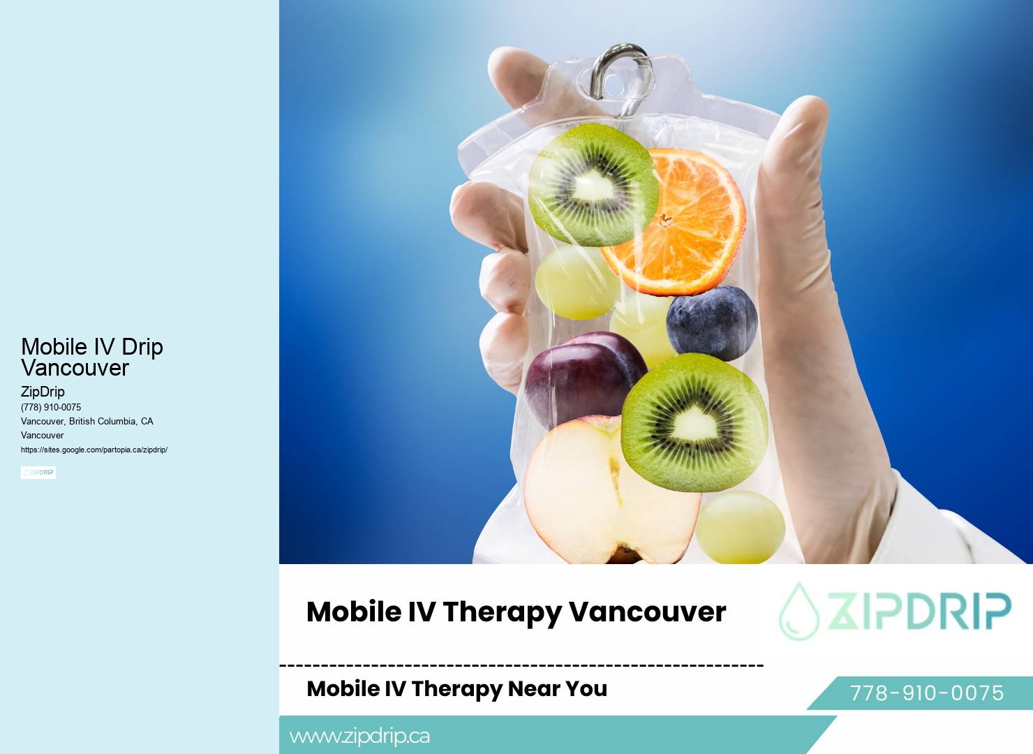 IV Drip Therapy for Wellness Mobile IV Drip Vancouver