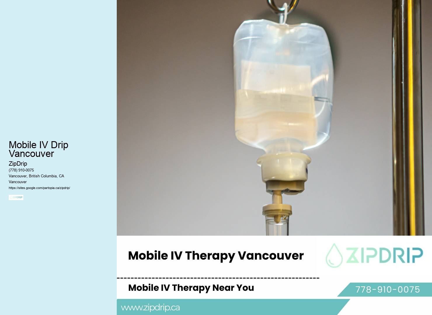 Mobile IV Drip Vancouver IV Therapy For Nutritional Support