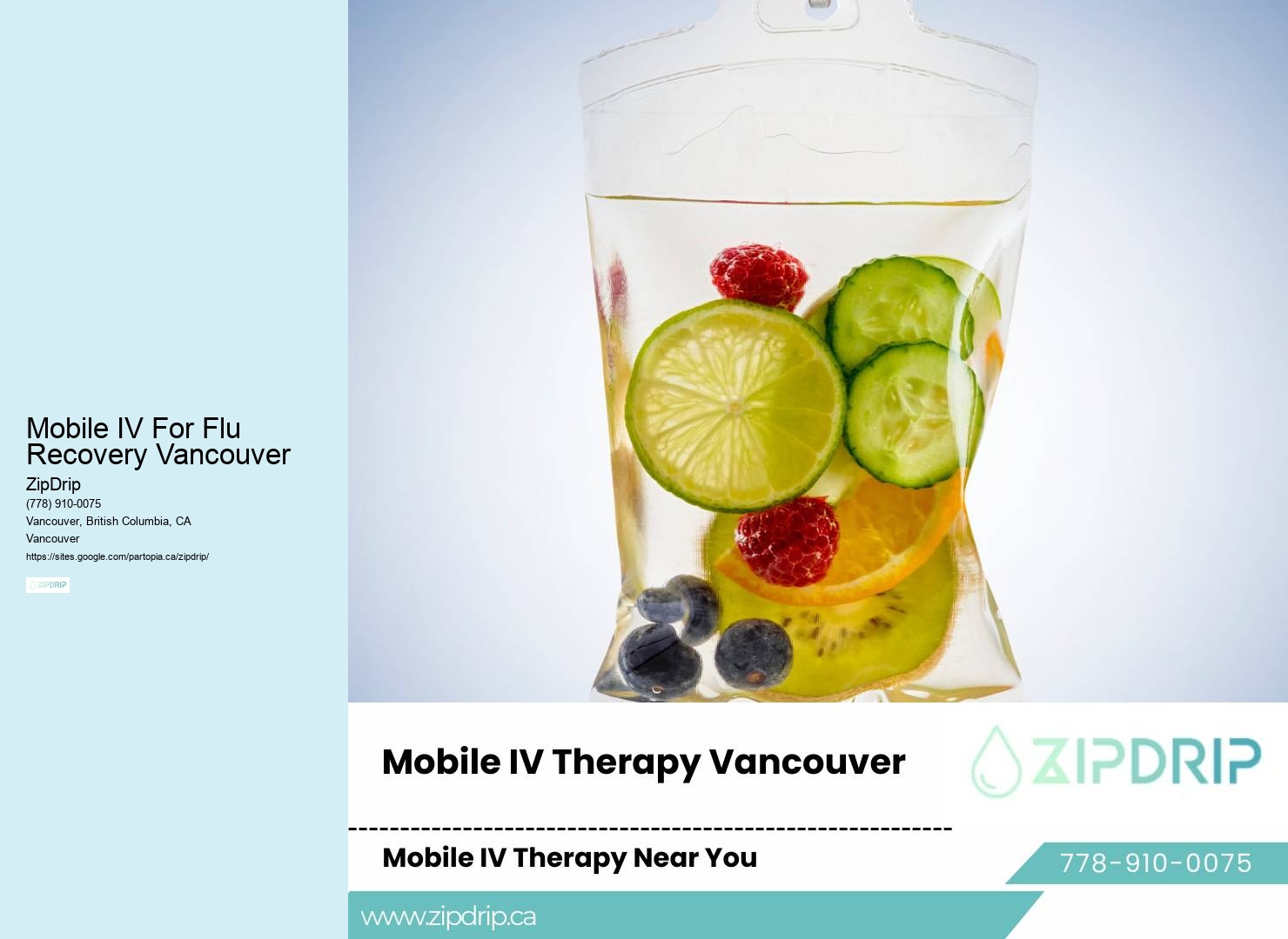 IV Therapy for Weight Loss Mobile IV For Flu Recovery Vancouver
