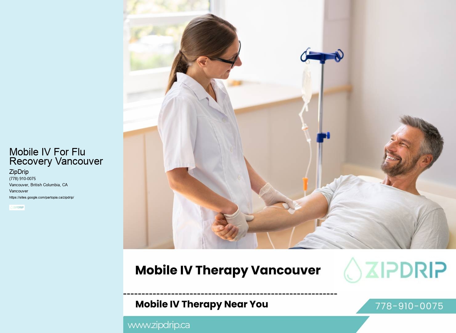 Mobile IV For Flu Recovery Vancouver IV Therapy for Energy