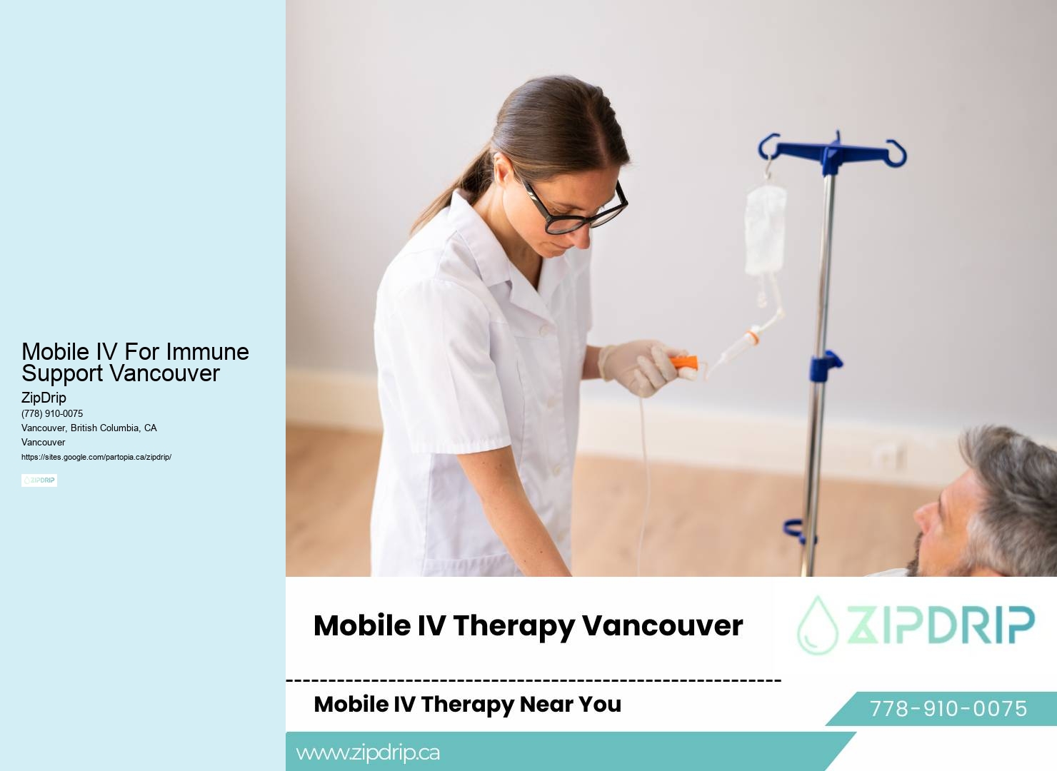 Mobile IV Hydration for Events Mobile IV For Immune Support Vancouver