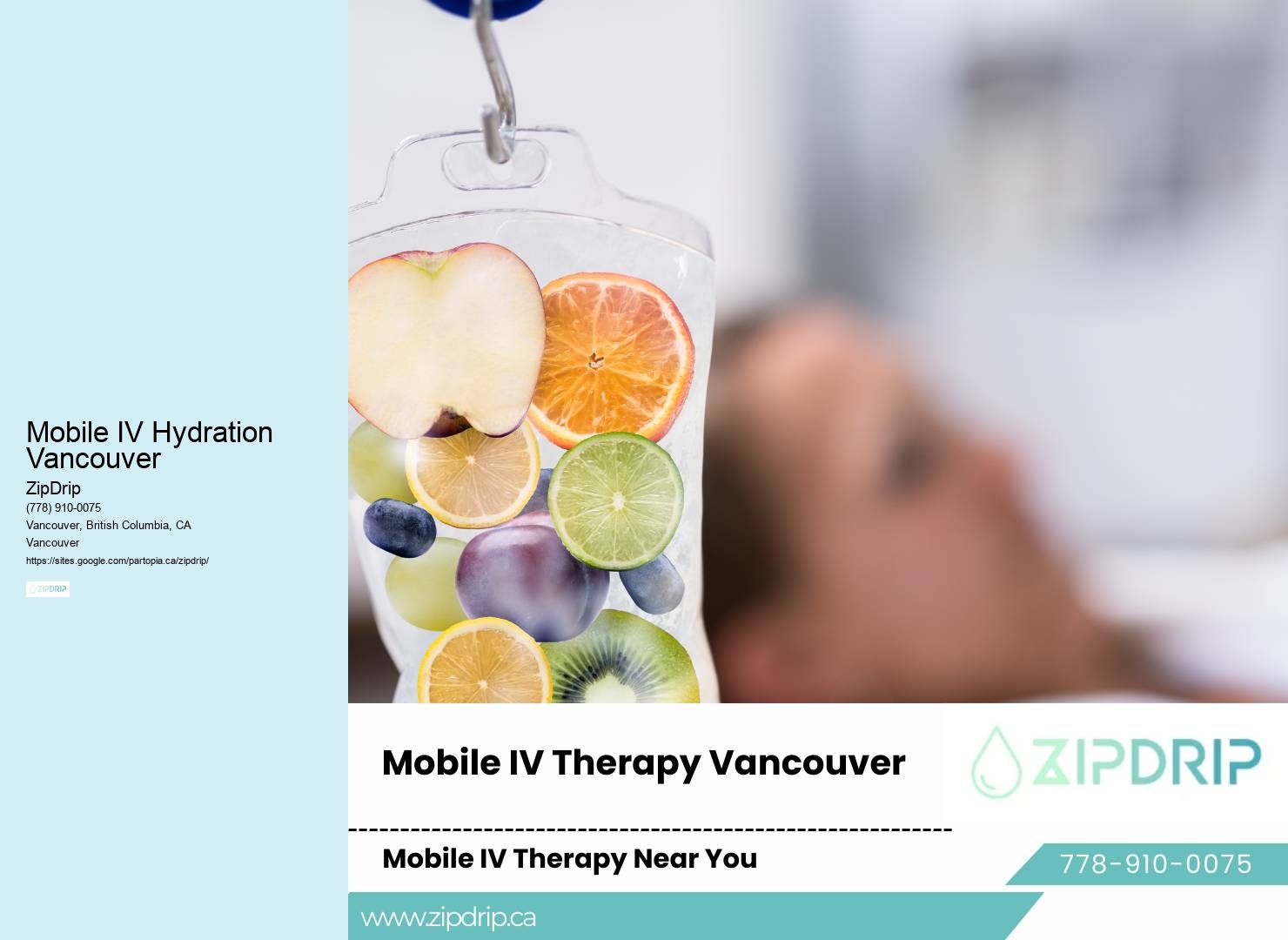 Natural IV Therapy Mobile IV Hydration Vancouver