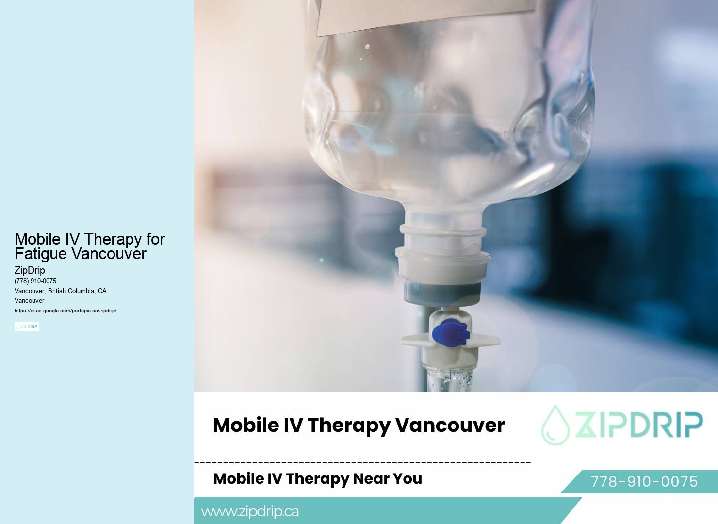 IV Therapy Home Service Mobile IV Therapy for Fatigue Vancouver