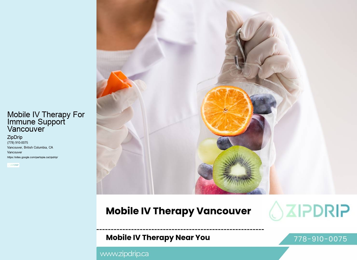 IV Therapy for Optimal Health Mobile IV Therapy For Immune Support Vancouver