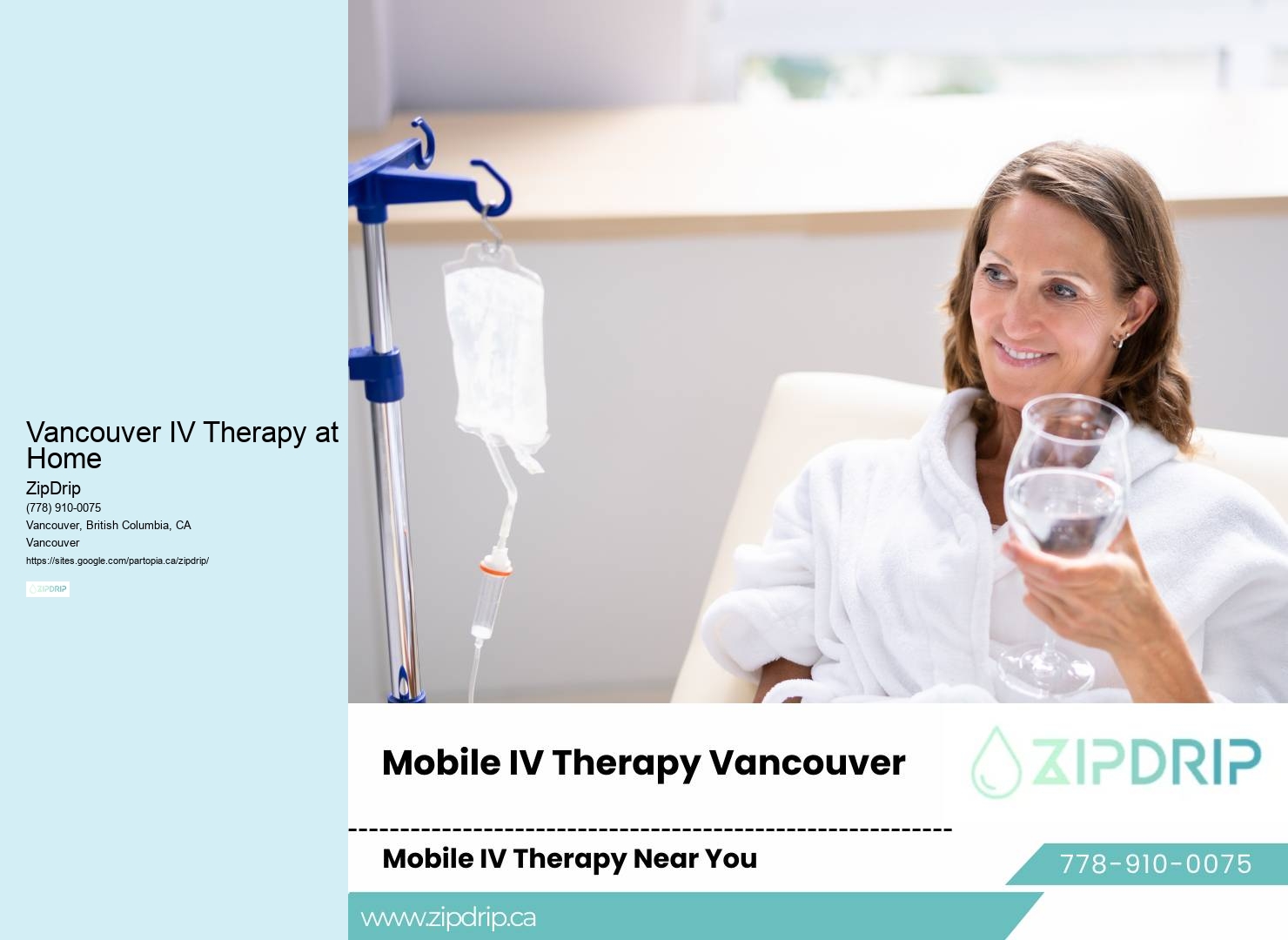 Mobile Vitamin Infusion Services Vancouver IV Therapy at Home